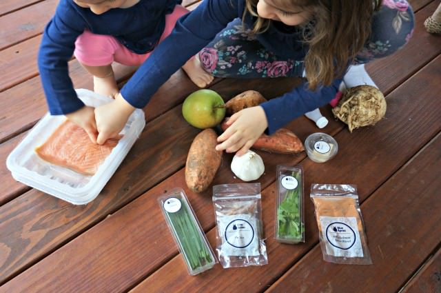 Blue Apron cooking with kids