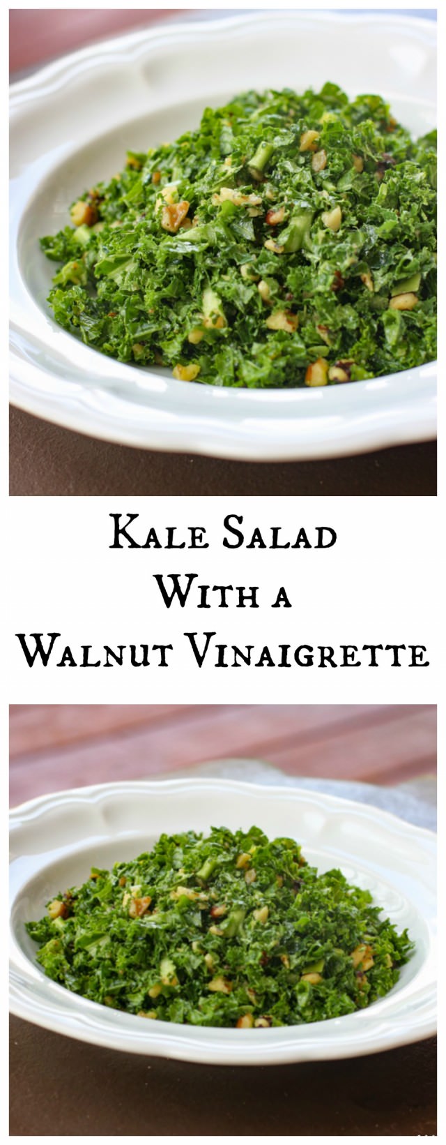kale salad with a walnut vinaigrette