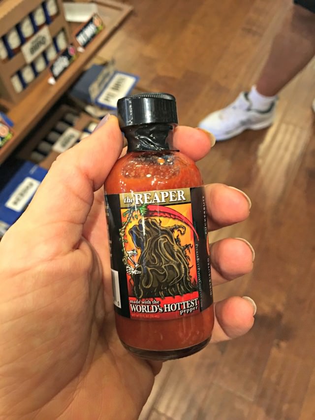 the reaper hot sauce- hottest pepper