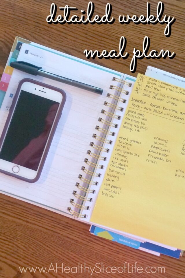 detailed healthy meal plan