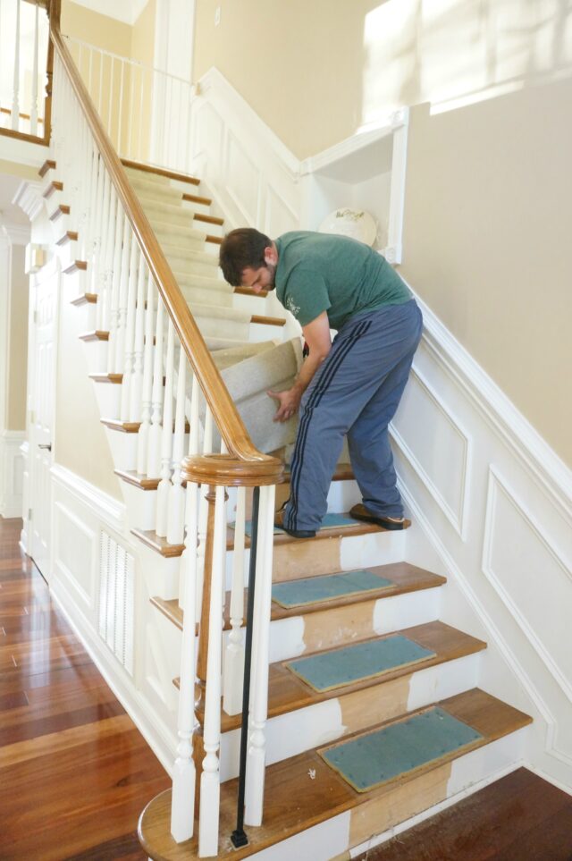 DIY stairs before