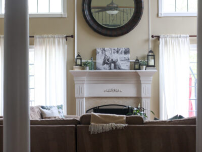 over sized living room