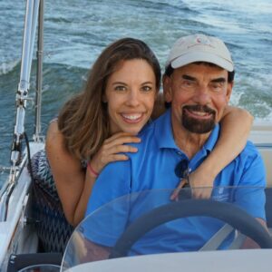 dad and daughter on boat