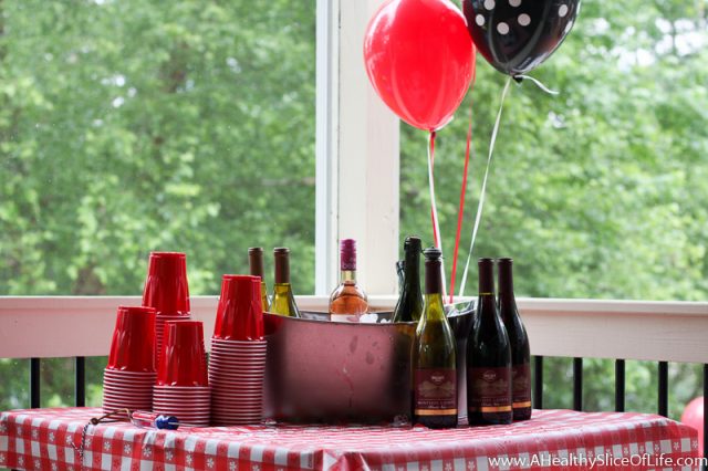 cookout wine table