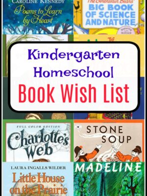 kindergarten homeschool book list