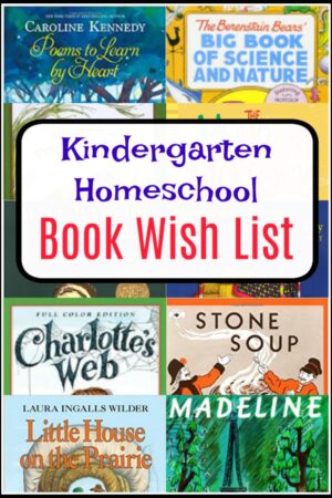 kindergarten homeschool book list