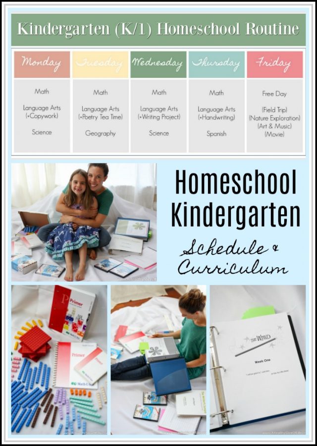 kindergarten homeschool schedule and curriculum