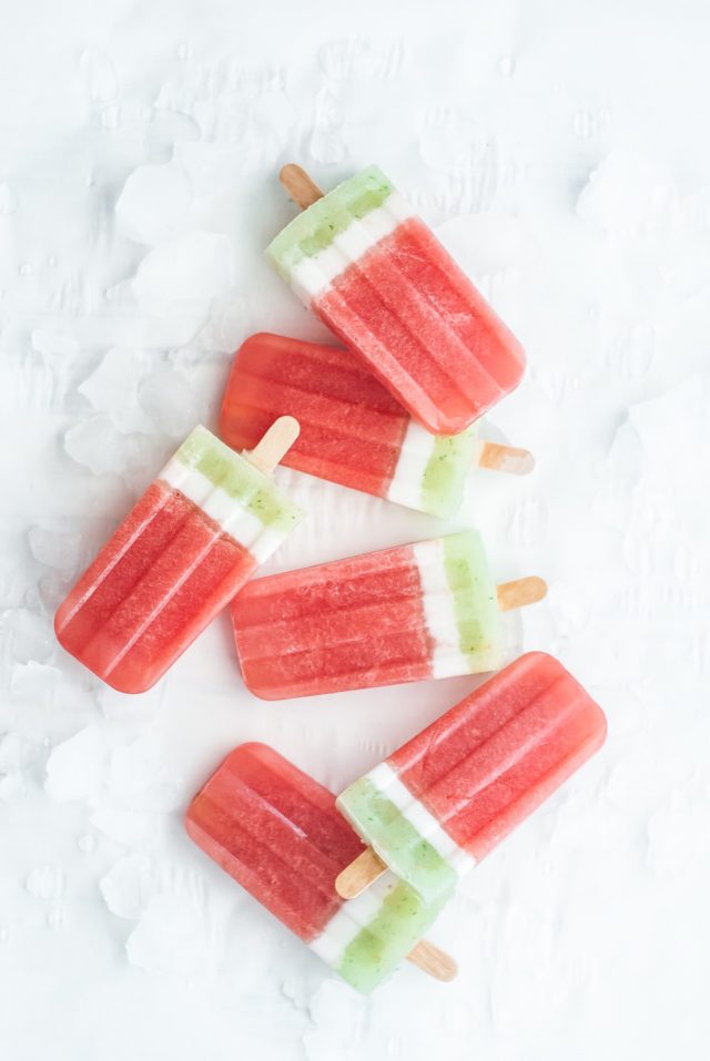 Watermelon Popsicles with lime