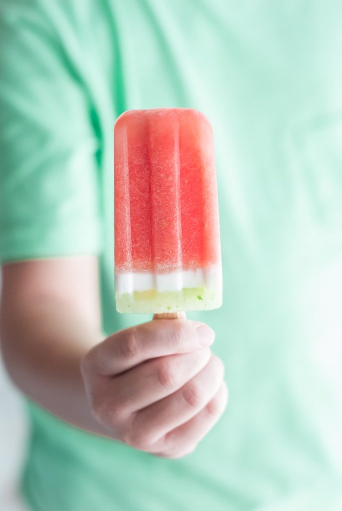layered Watermelon Popsicles