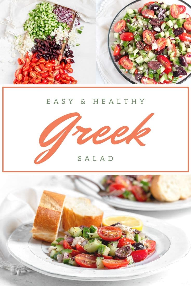 Greek salad collage
