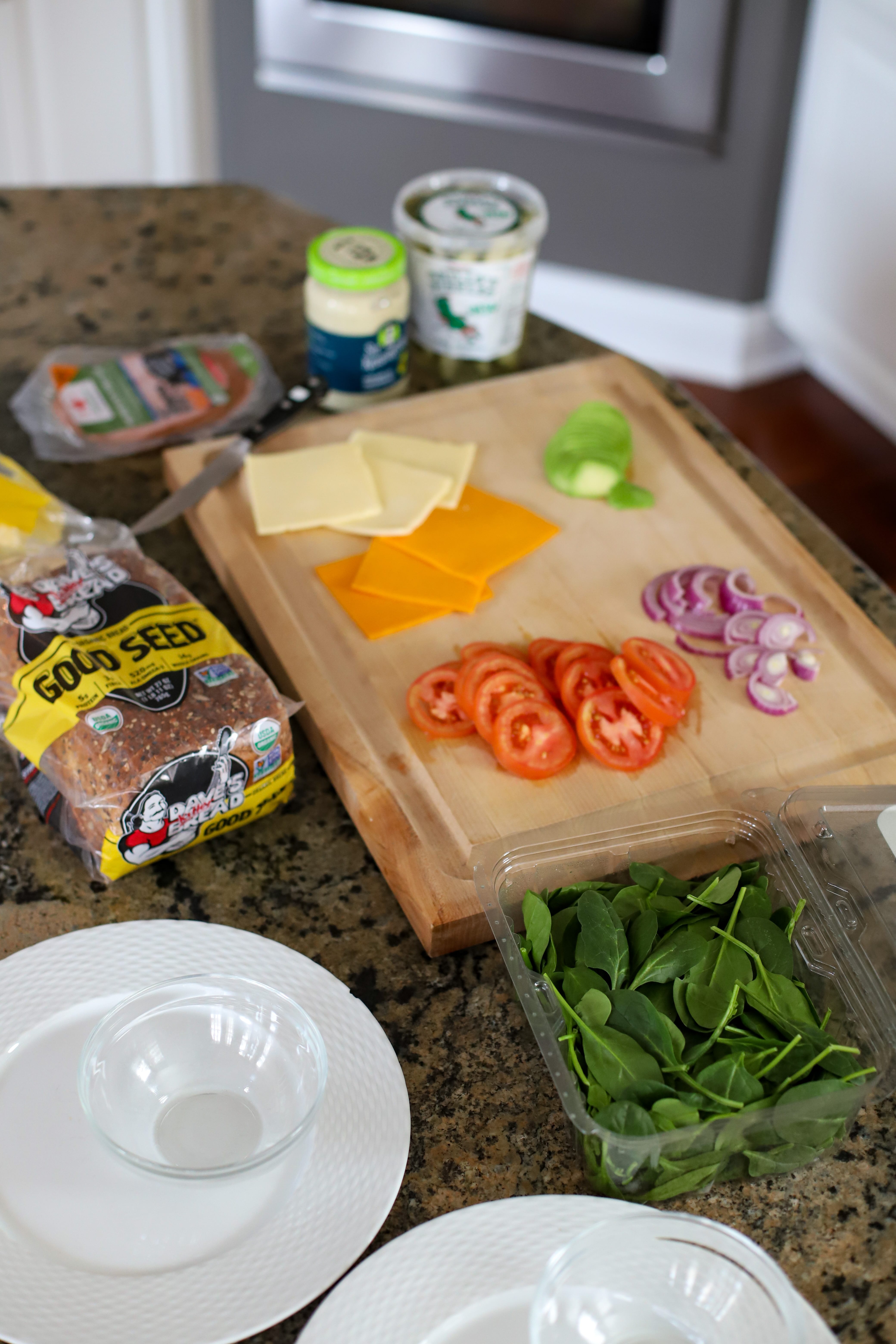 family dinner sandwich station