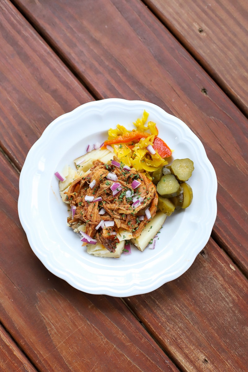 A Healthy Slice of Life - dinner - pulled pork potatoes