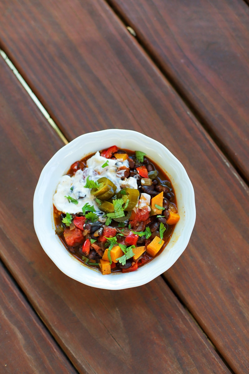 A Healthy Slice of Life - dinner -sweet potato and black bean chili