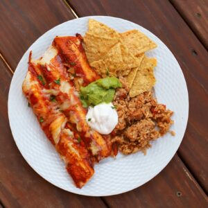 chicken enchiladas- a healthy slice of life