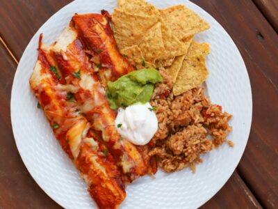 chicken enchiladas- a healthy slice of life