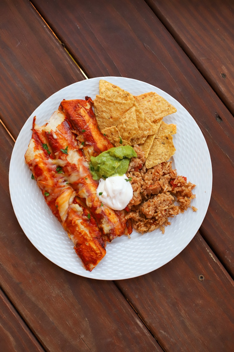 chicken enchiladas- a healthy slice of life