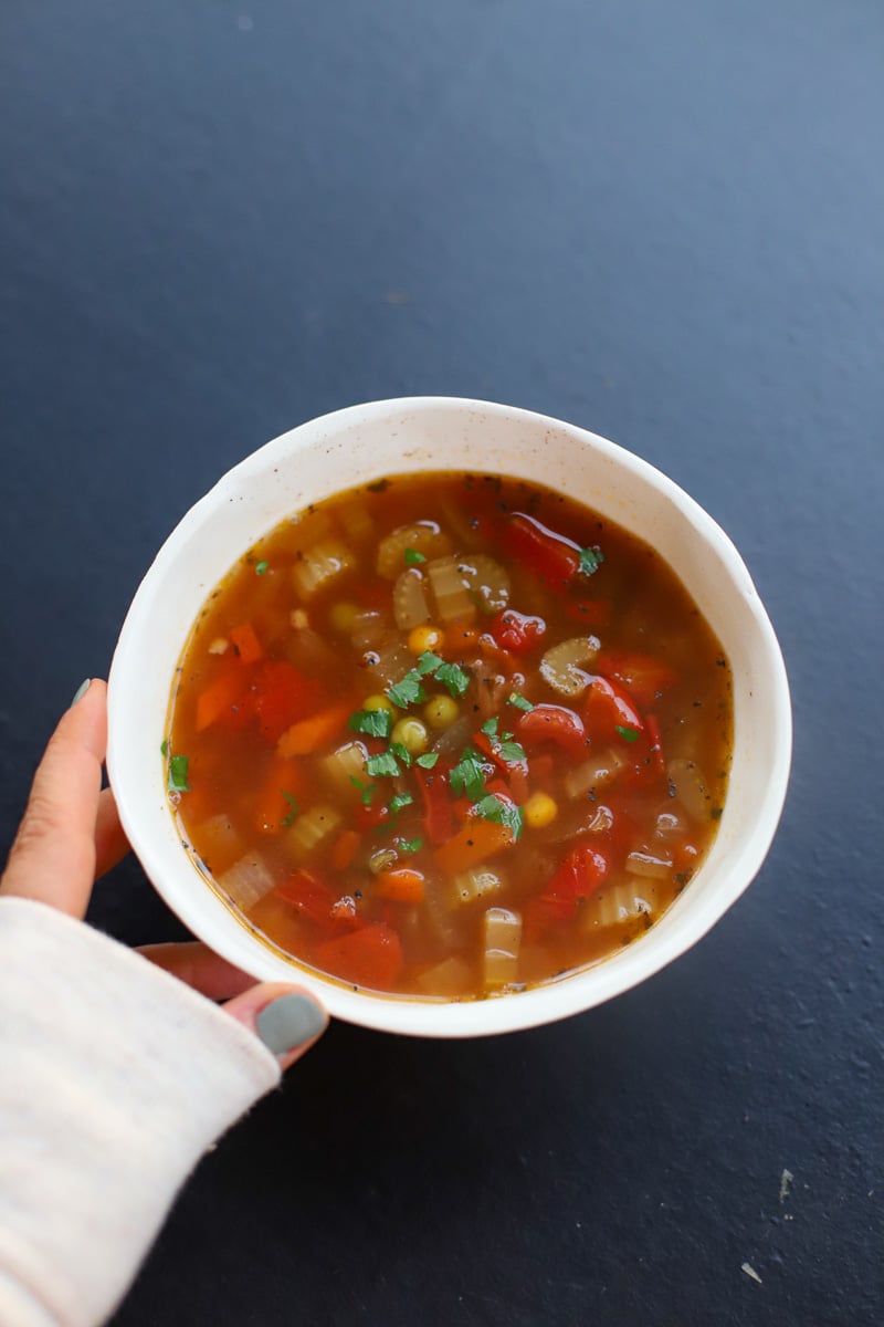 beef and vegetable soup- a healthy slice of life