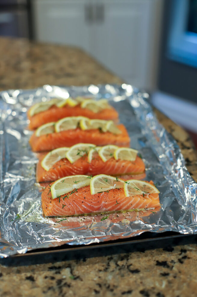 Lemon Dill Salmon and Smashed Potatoes A Healthy Slice of Life
