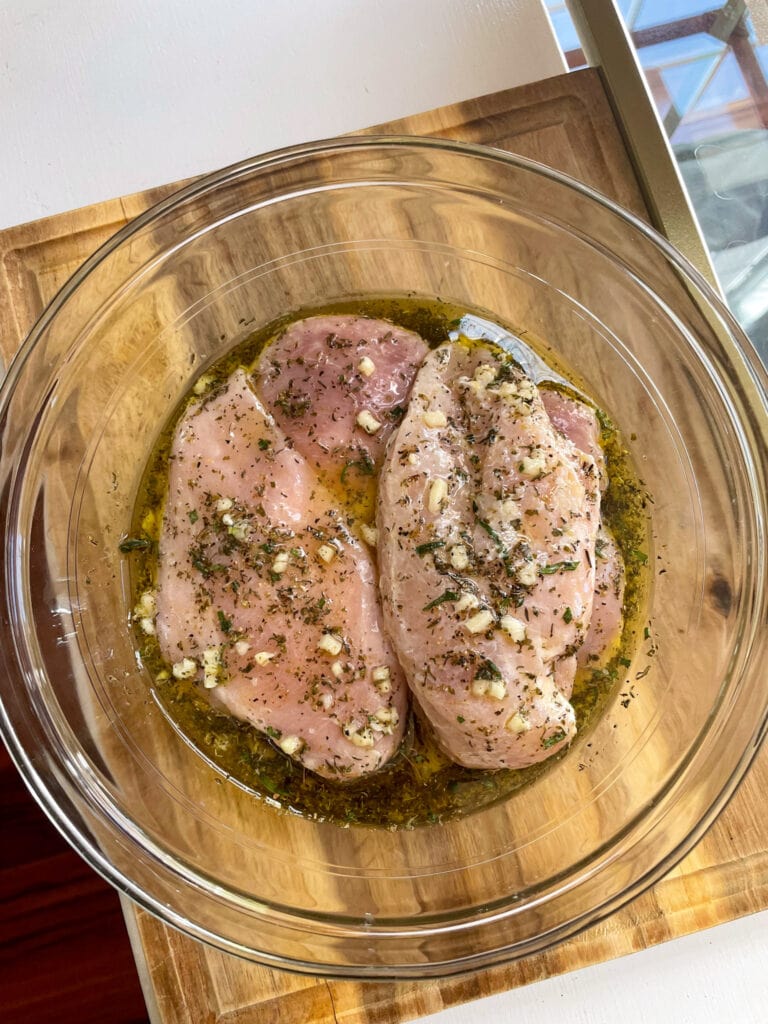 Greek marinated chicken for copycat CAVA bowl