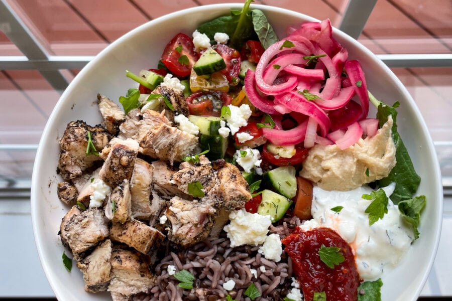 Easy Greek Salad Meal Prep Bowls - She Likes Food