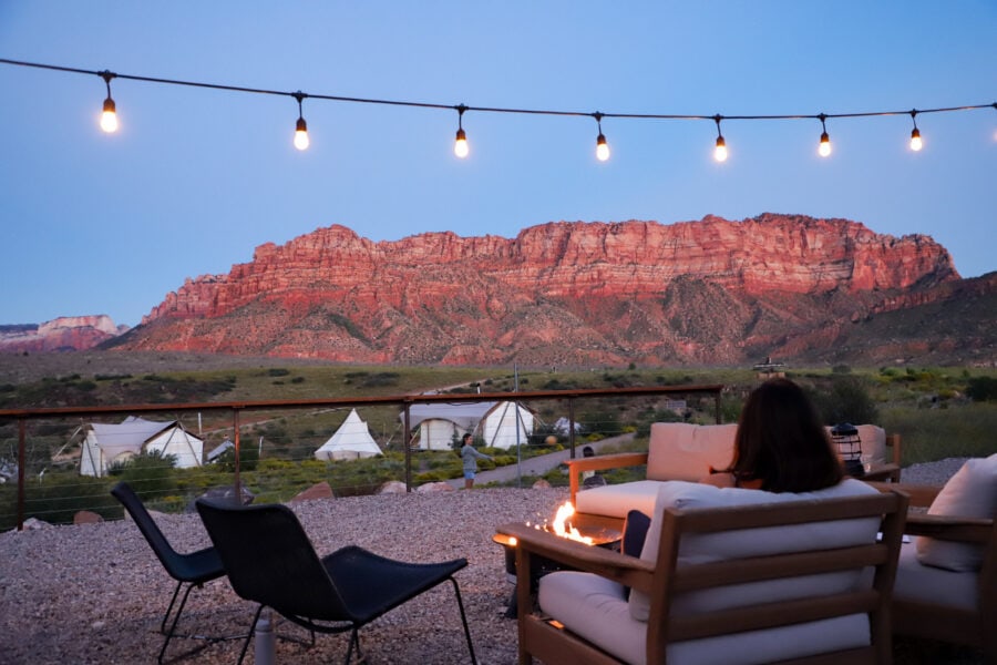 Under Canvas Zion view