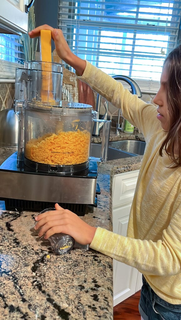 shred cheddar cheese