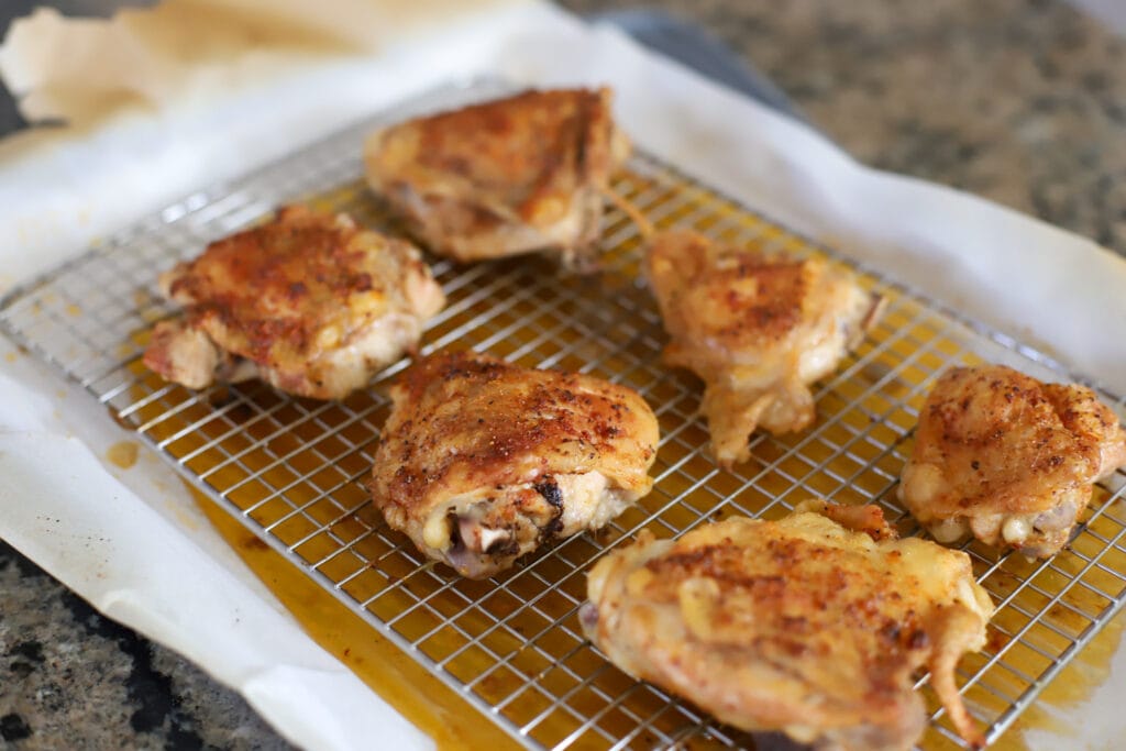 Crispy Baked Chicken Thighs recipe