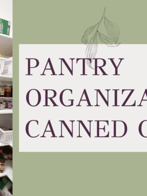 Pantry Can Organization ideas
