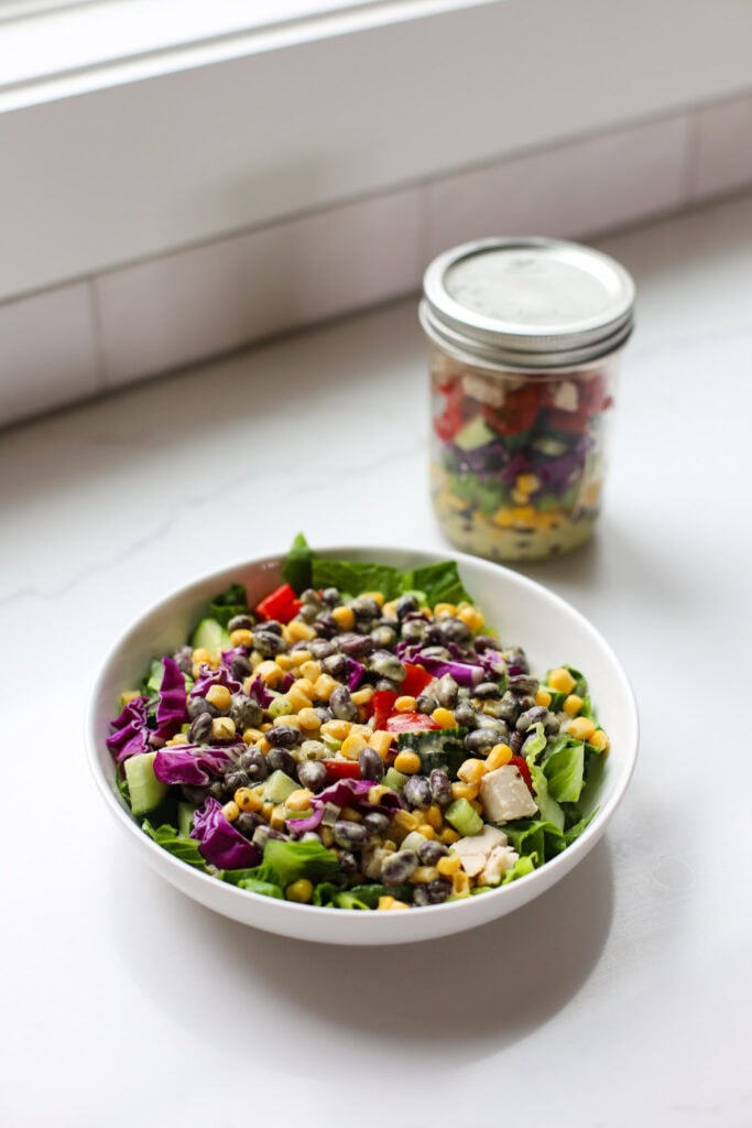 Southwest salad in a jar