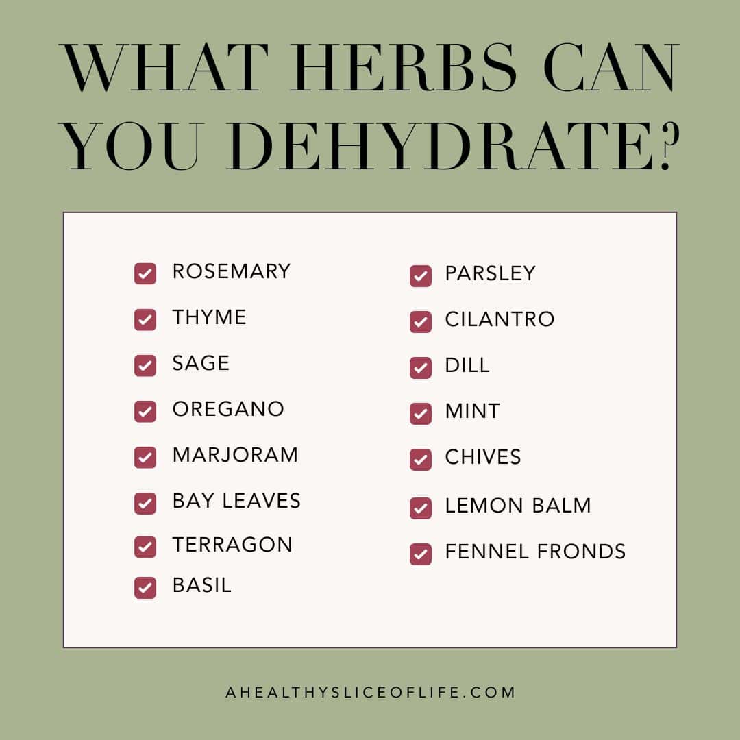 what herbs can you dehydrate