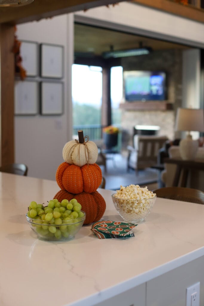 grapes and popcorn
