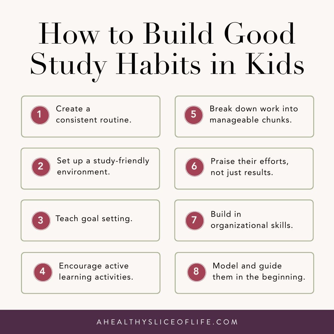 how to build good study habits in kids